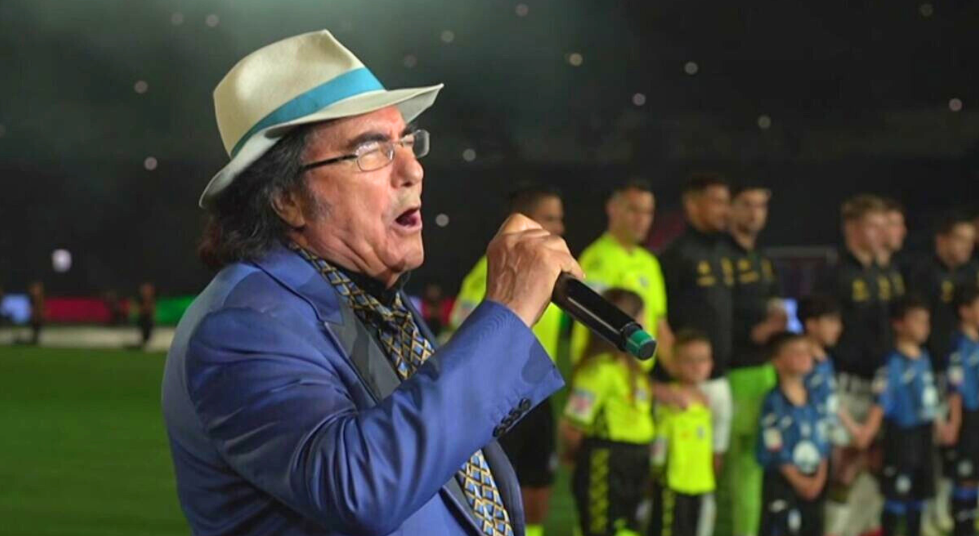 Finale di Coppa Italia, Al Bano canta l'inno di Mameli e i fan lo criticano a pioggia: "Che disastro"