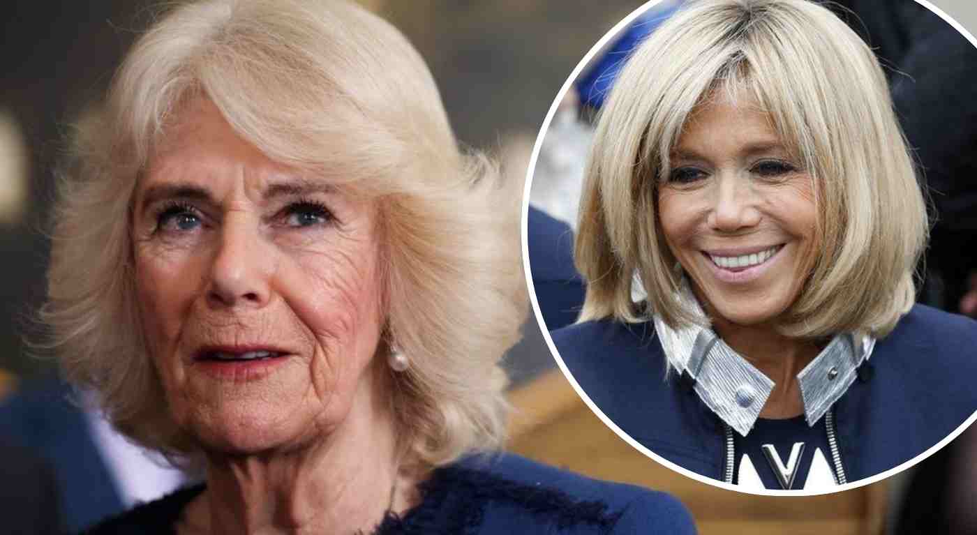 Brigitte Macron e Camilla, il gesto imbarazzante in diretta mondiale - Cos'è successo