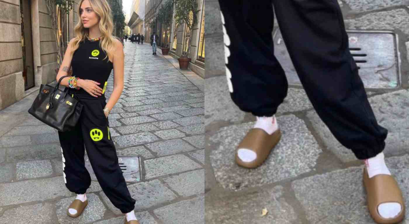 Chiara Ferragni sorprende sncora: beccata per le strade di Milano con le ciabatte di lusso | Quanto costano