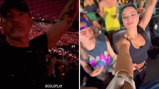 Eros Ramazzotti beccato a baciare un'altra al concerto dei Coldplay: chi è lei