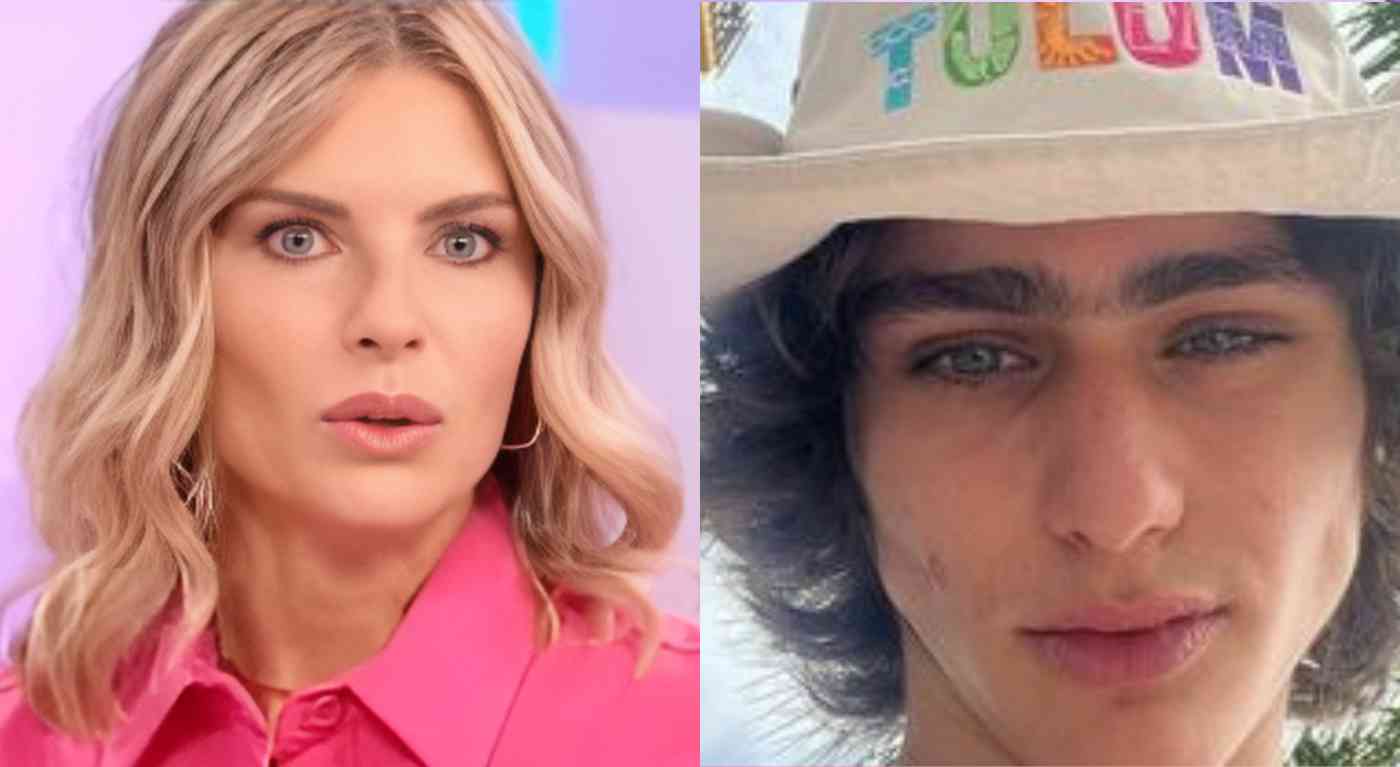 Martina Colombari e le foto in costume: il figlio interviene e le chiede di coprirsi
