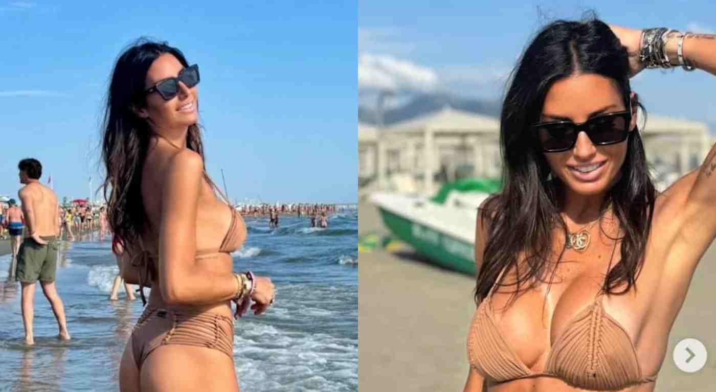 Elisabetta Gregoraci cattura gli sguardi a Forte dei Marmi: incantevole in bikini sulla spiaggia