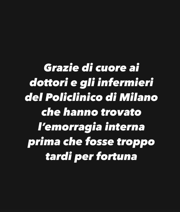 Fedez in ospedale per un'emorraggia interna, su Instagram la bordata a Chiara Ferragni